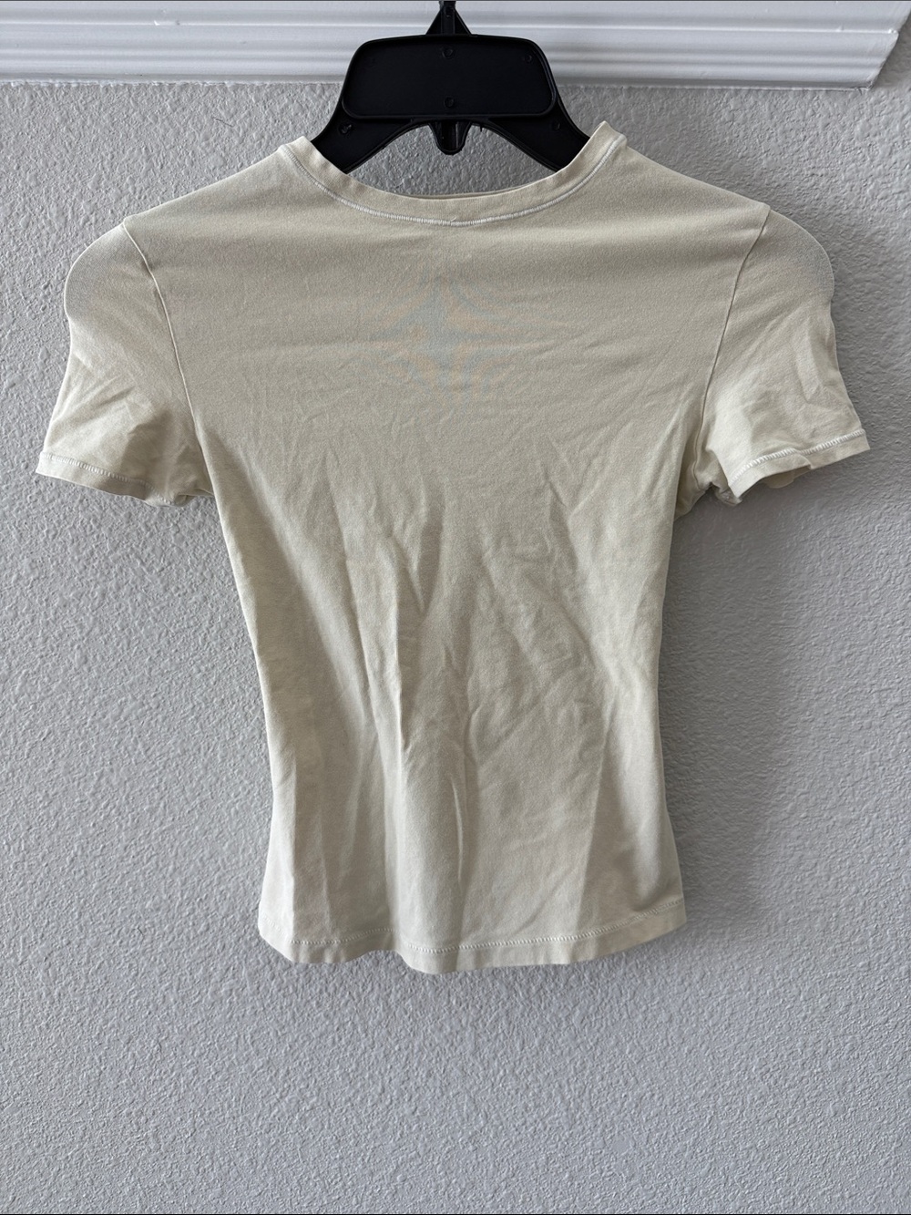 Women's Short Sleeve Crewneck Tee in Cream